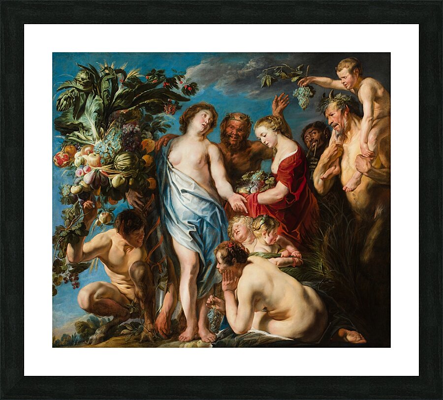 An Allegory of Fruitfulness [1620–1629] by Jacob Jordaens [1593–1678] Picture Frame print
