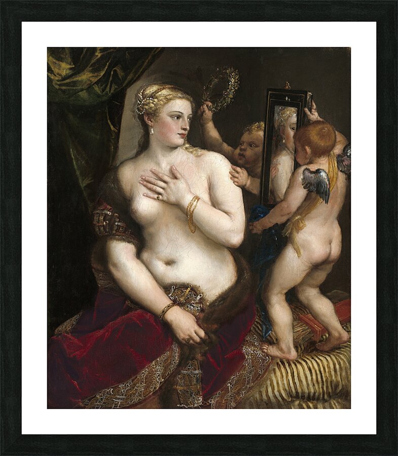 Venus With a Mirror [C. 1555] by Titian [c. 1488–1576] Picture Frame print