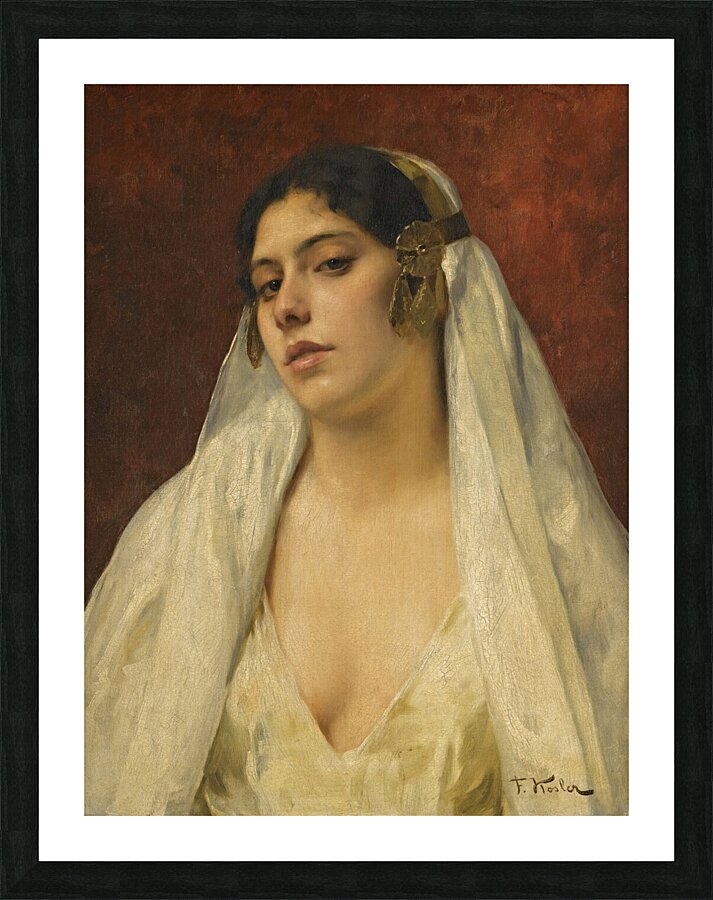 An Oriental Beauty by Franz Xaver Kosler [1864–1905] Picture Frame print