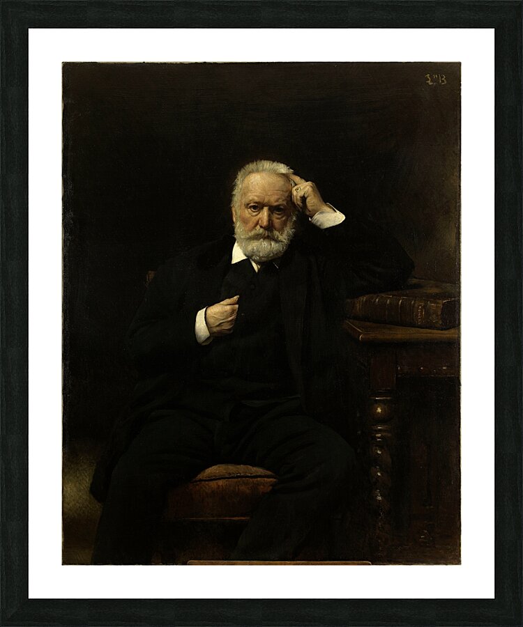 Portrait de M. Victor Hugo [1879] by Léon Bonnat [1833–1922] Picture Frame print