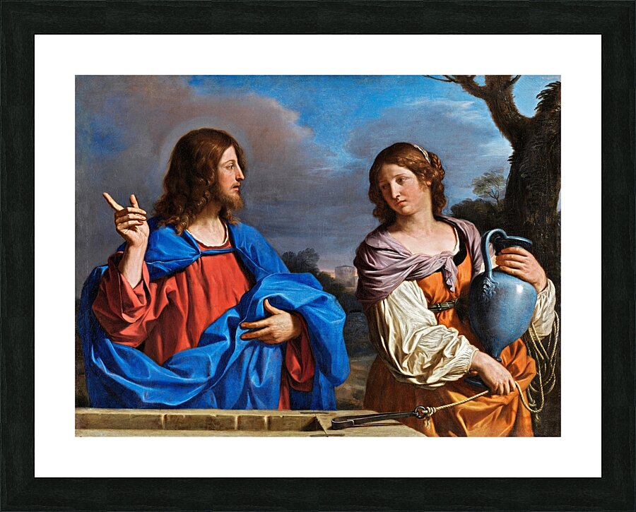 Jesús Y La Samaritana En El Pozo [C. 1640] by Guercino [1591–1666] Picture Frame print