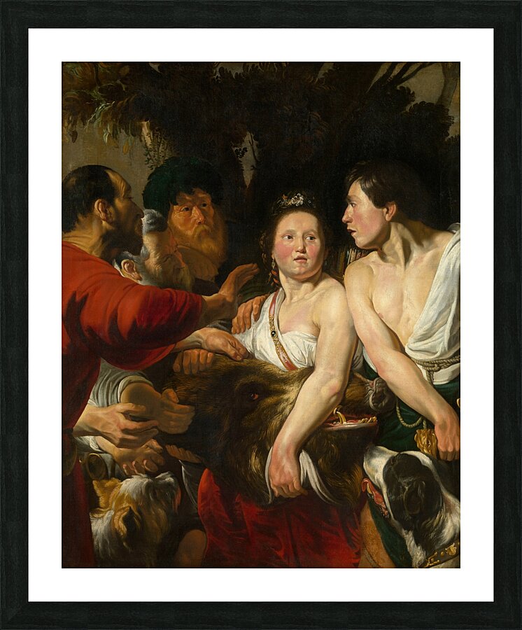 Meleager and Atalante [1617–1618] by Jacob Jordaens [1593–1678] Picture Frame print