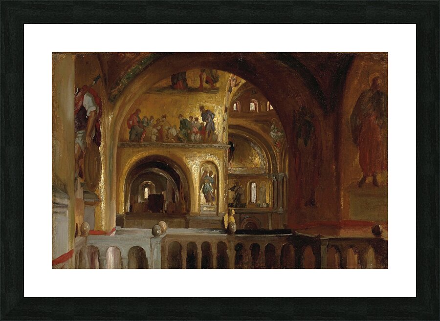 The Interior of St Mark’s Basilica. Venice by Frederic Leighton [1830–1896] Picture Frame print