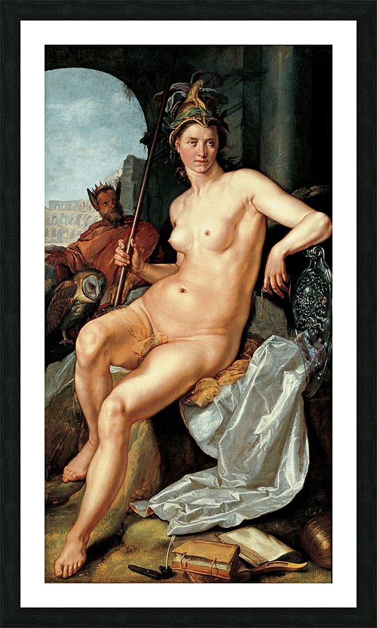 Minerva [C. 1611] by Hendrick Goltzius [1558–1617] Picture Frame print