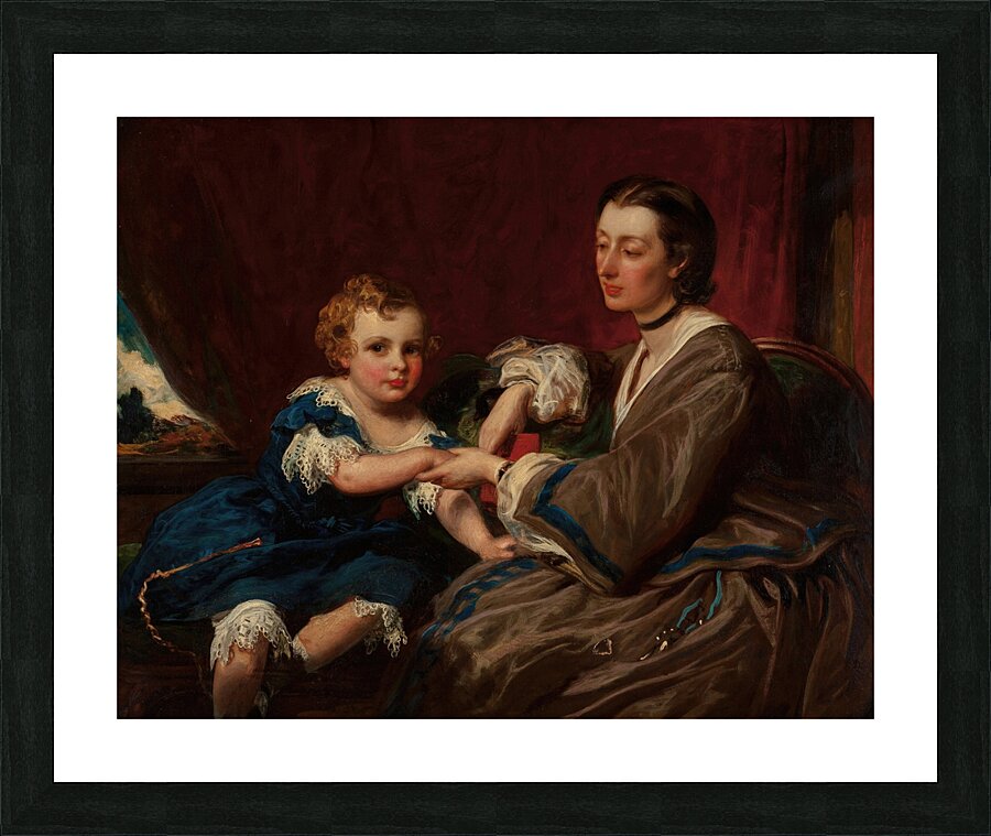 A Mother and Daughter by James Sant [1820–1916] Picture Frame print