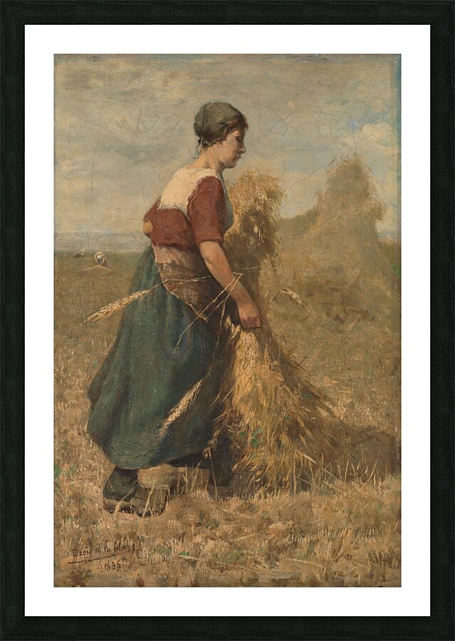 Schoven binden [1866] by David De La Mar [1832–1898] Picture Frame print