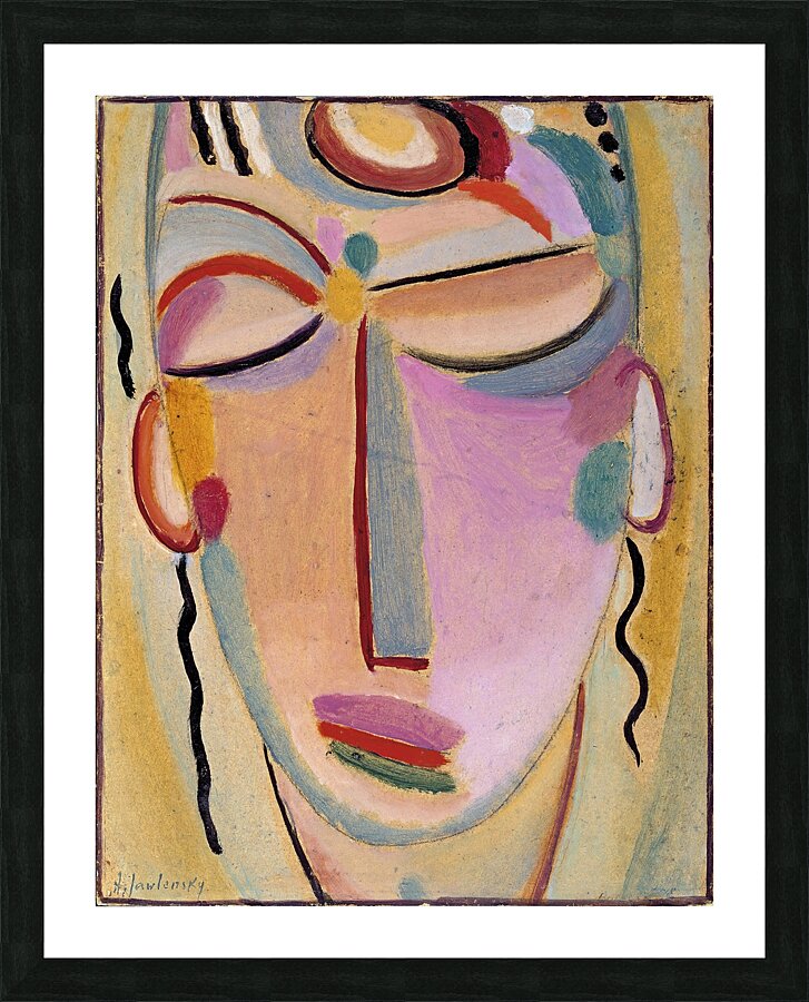 Mystical head. Meditation [1918] by Alexej von Jawlensky [1864–1941] Picture Frame print