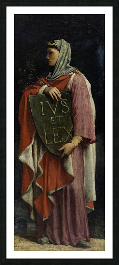 Le Droit Ecrit [1881] by Jules Elie Delaunay [1828–1891] Picture Frame print