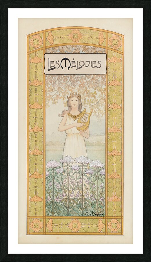 Les Melodies [1904] by Louis Felix Bigaux [1850–] Picture Frame print