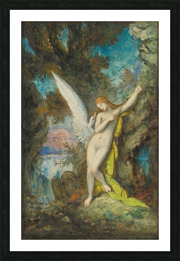 Leda Et Le Cygne by Gustave Moreau [1826–1898] Picture Frame print