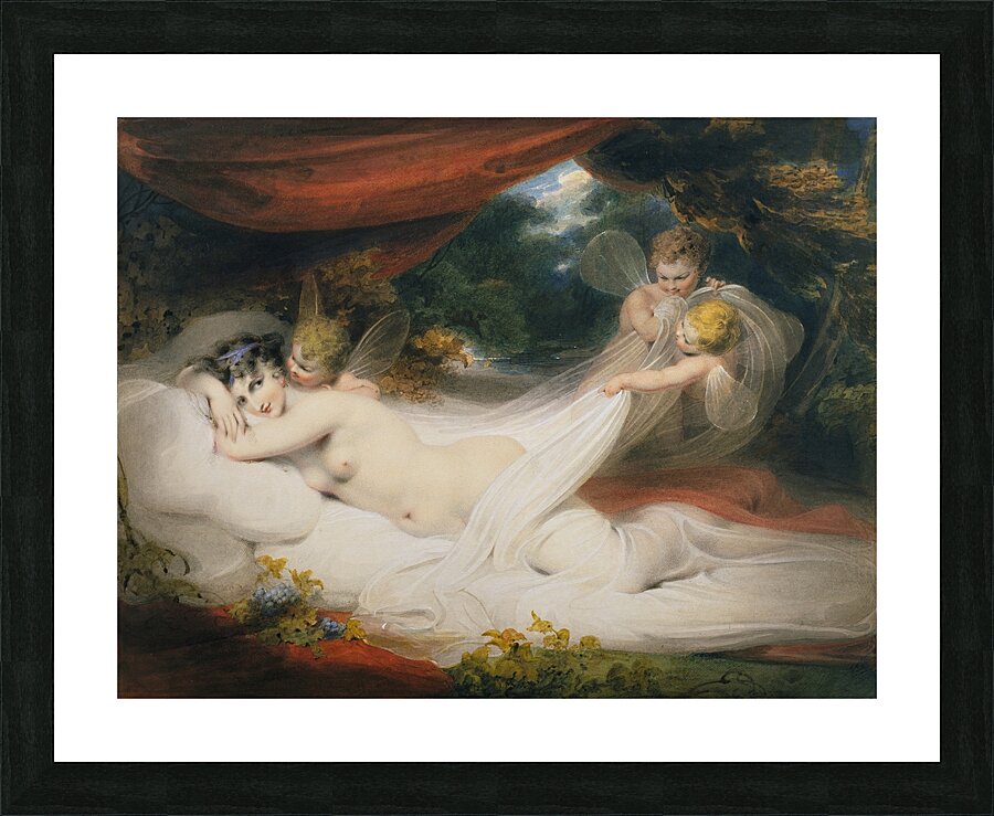 Nymph and Cupids [Probably 1793] by Richard Westall [1765–1836] Picture Frame print