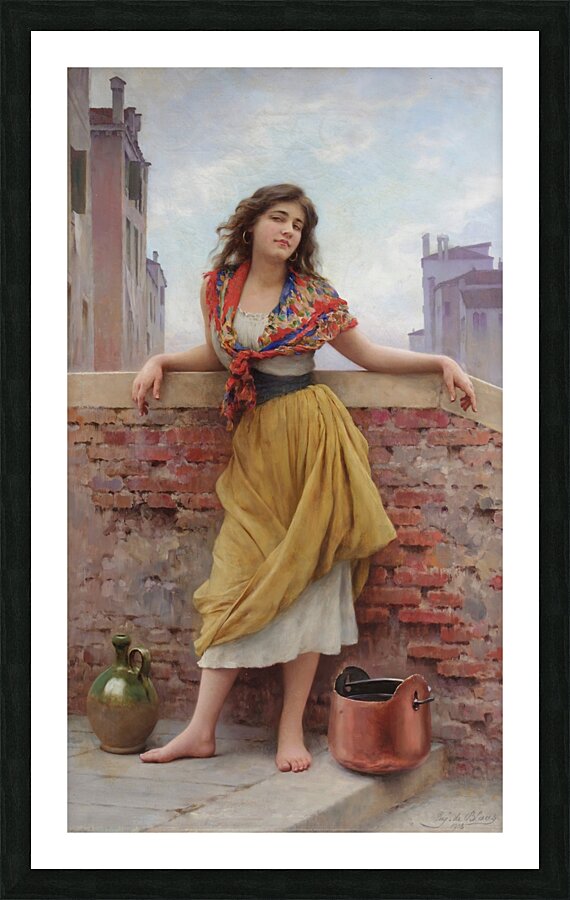 The Watercarrier [1908] by Eugen von Blaas [1843–1931] Picture Frame print