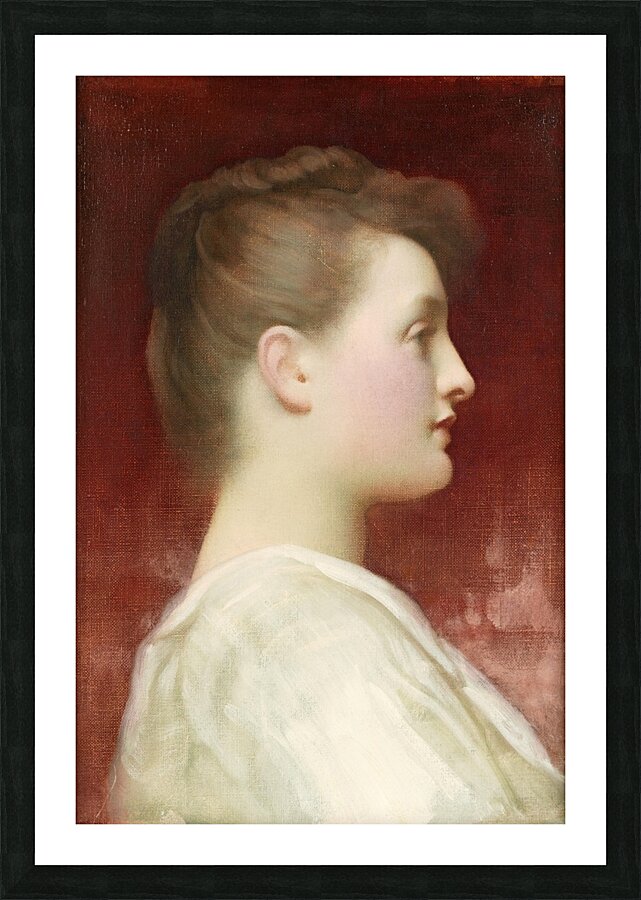 Girl in profile by Frederic Leighton [1830–1896] Picture Frame print