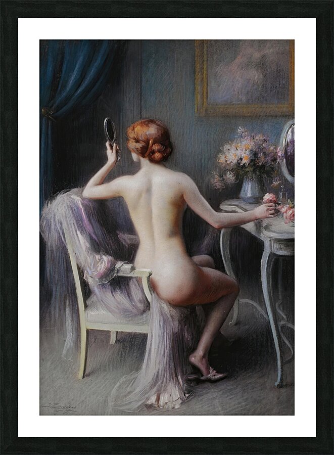 French Nu Feminin by Delphin Enjolras [1857–1945] Picture Frame print
