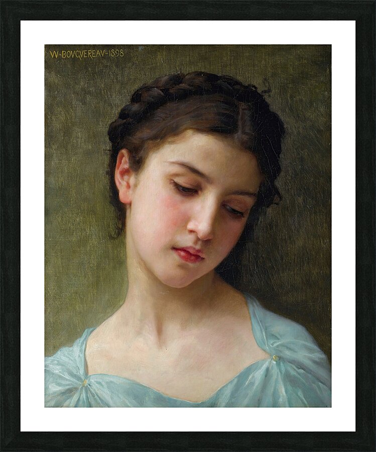 Portrait De Jeune Fille [1898] by William Bouguereau [1825–1905] Picture Frame print
