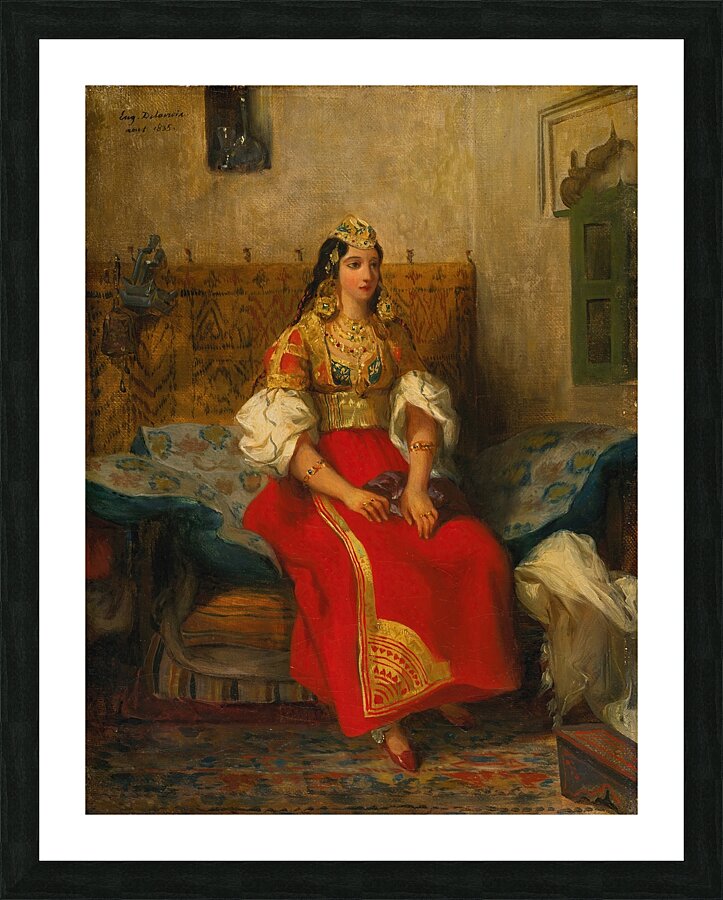 Juive de Tanger en costume d’appart by Eugène Delacroix [1798–1863] Picture Frame print