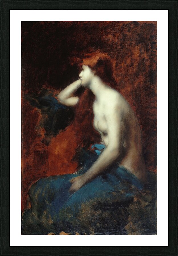 Rêverie [1904–1905] by Jean–Jacques Henner [1829–1905] Picture Frame print