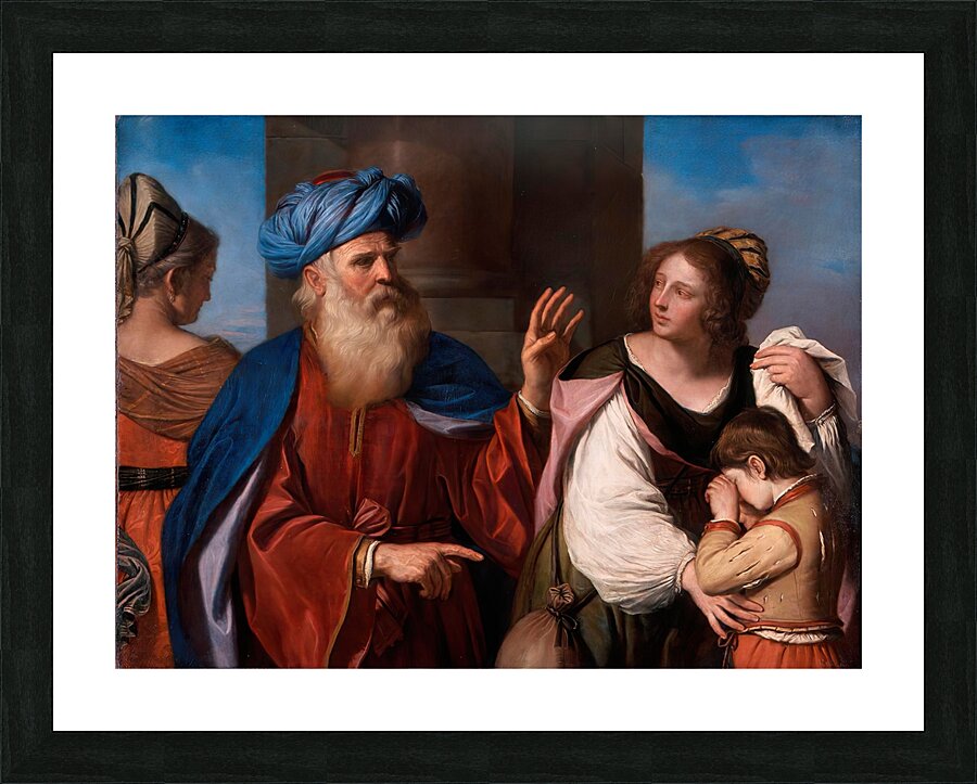 Abraham Casting out Hagar and Ishmael [1657] by Guercino [1591–1666] Picture Frame print