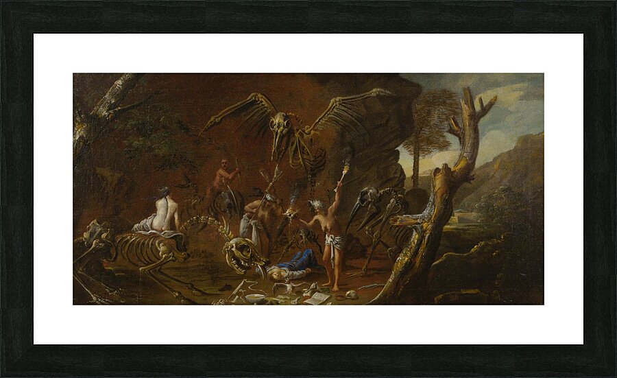 WITCHCRAFT SCENE by Follower of Salvator Rosa [1615–1673] Picture Frame print