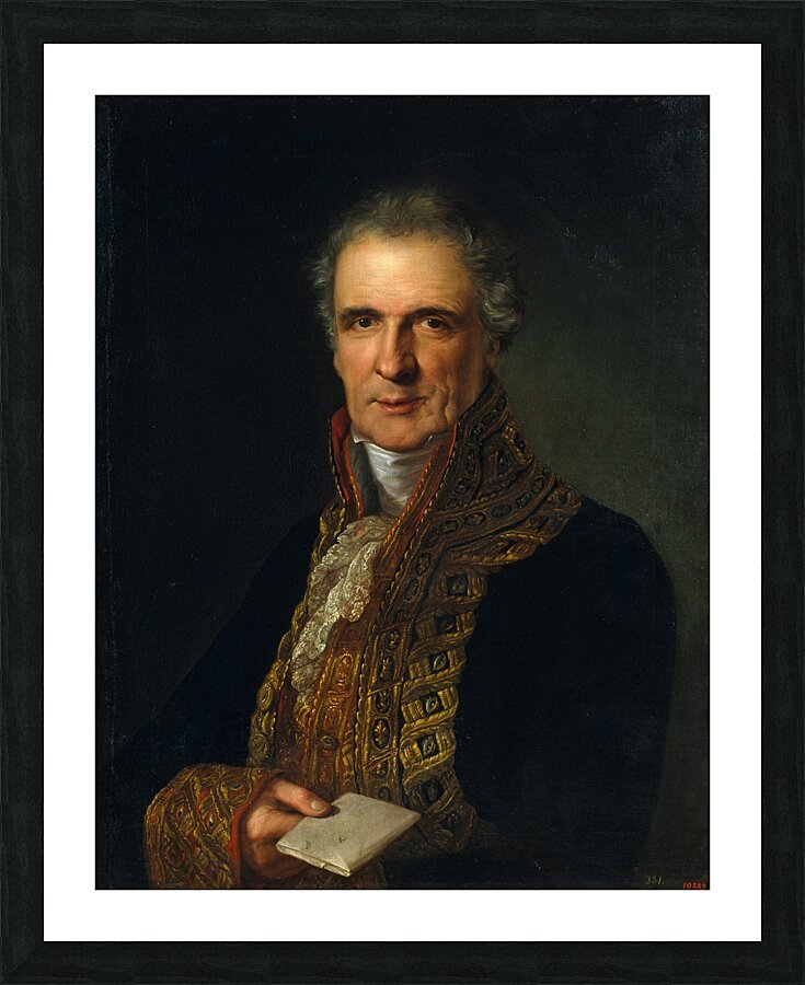 Portrait of José María Díez de Aznar [1832] by Bernat López Piquer [1801–1874] Picture Frame print