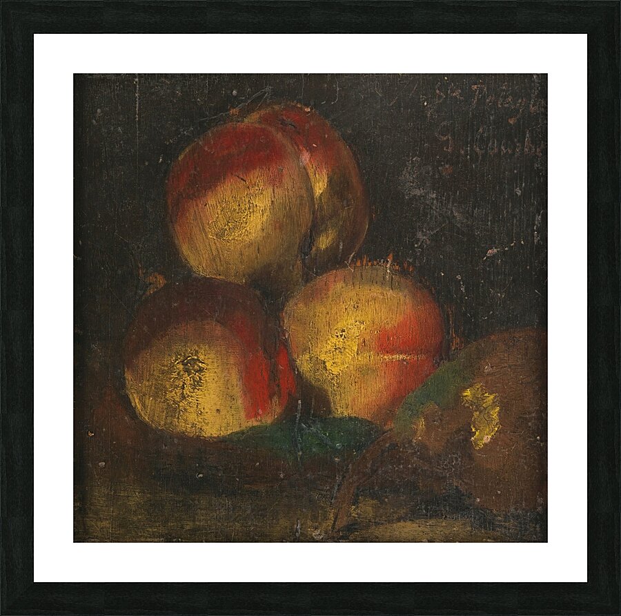 Nature Morte Aux Trois Peches Et A La Poire [1871] by Gustave Courbet [1819–1877] Picture Frame print