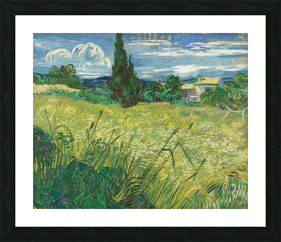 Green Field [1889] by Vincent van Gogh [1853–1890] Picture Frame print