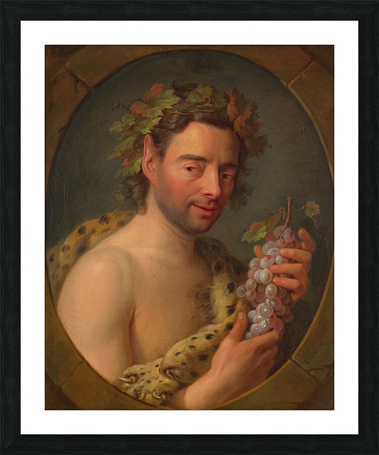 Bacchus by Charles–André van Loo [1705–1765] Picture Frame print