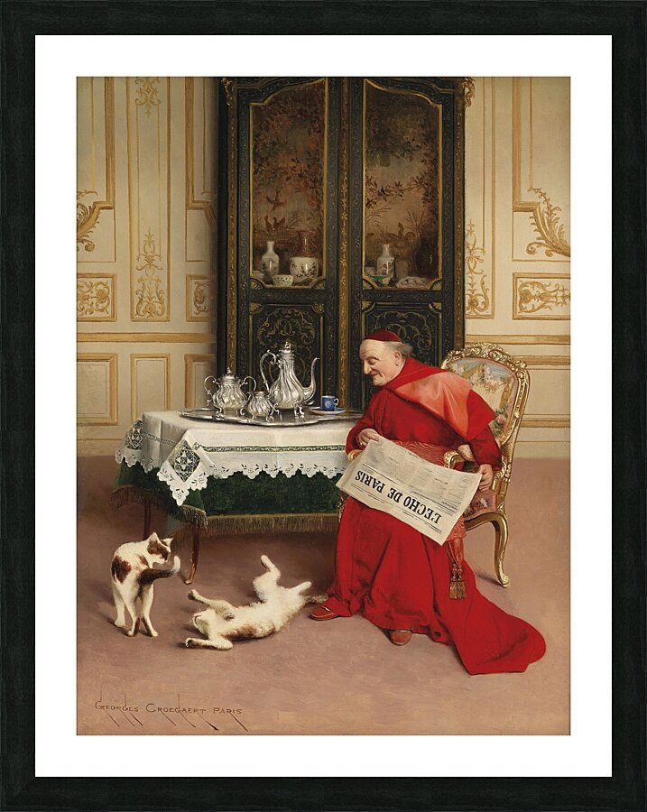 Katzenspiele by Georges Croegaert [1848–1923] Picture Frame print