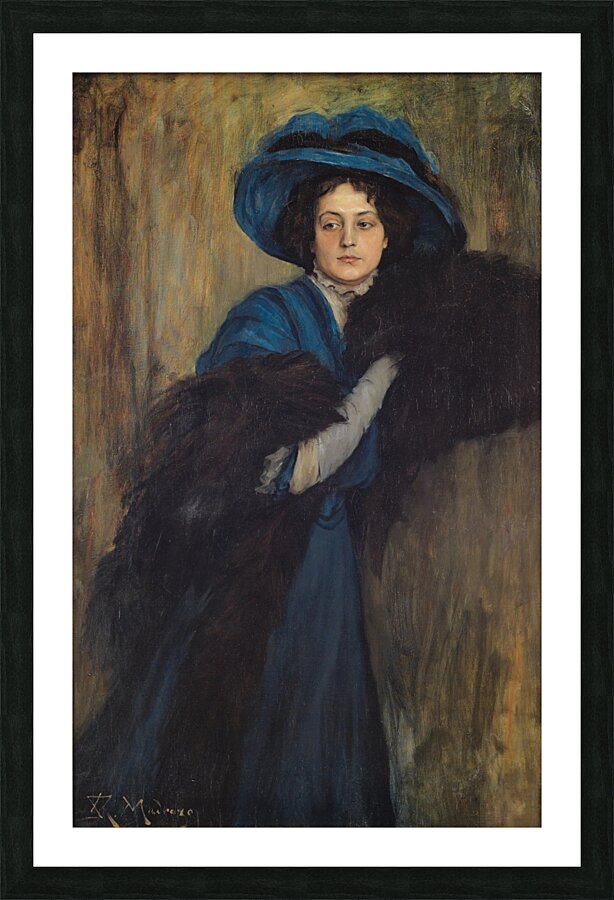 Portrait of a Lady in Blue [1897–1905] by Raimundo de Madrazo y Garreta [1841–1920] Picture Frame print
