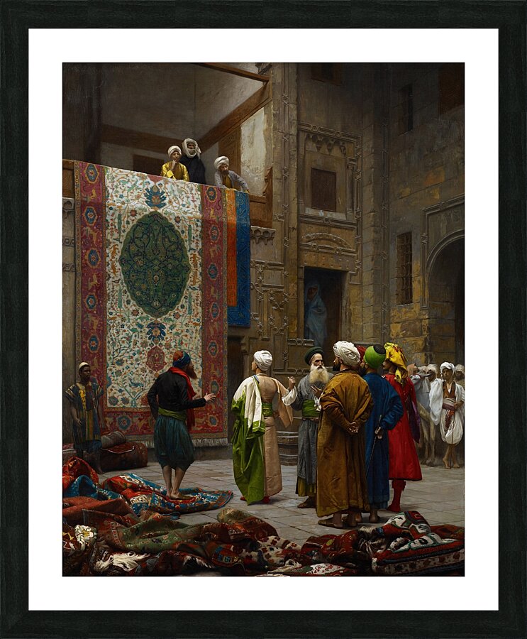 The Carpet Merchant [circa 1887] by Jean–Léon Gérôme [1824–1904] Picture Frame print