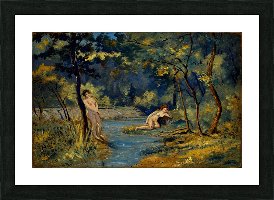 Standing and Reclining Nymphs [1908] by Louis Michel Eilshemius [1864–1941] Picture Frame print