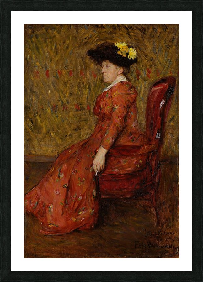 Portrait of the Painter Kitty L. Kielland [1891] by Erik Werenskiold [1855–1938] Picture Frame print