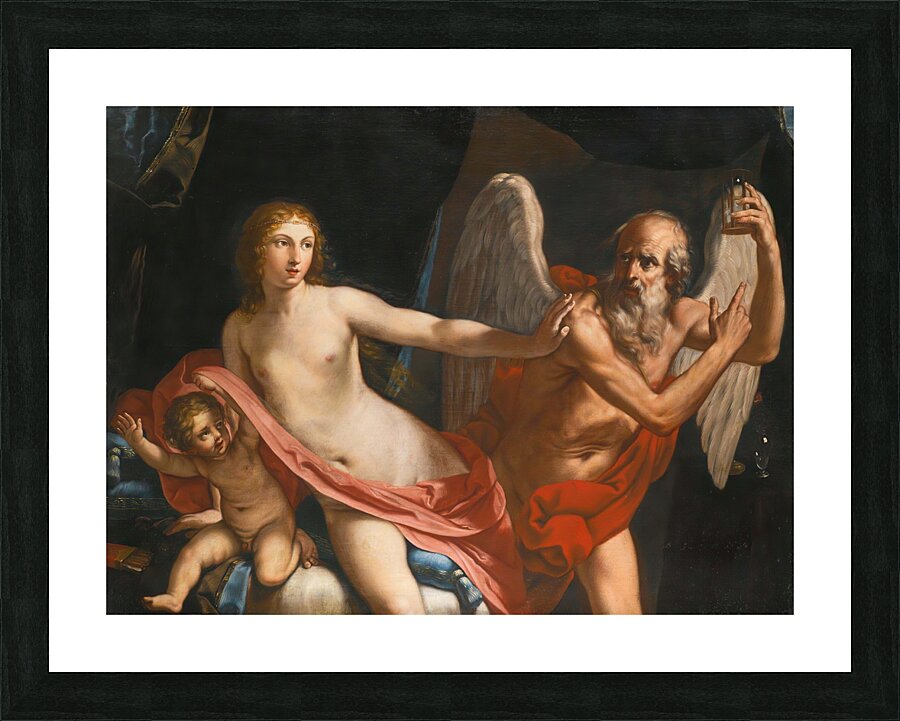 Beauty Fending Off Time by Elisabetta Sirani [1638–1665] Picture Frame print