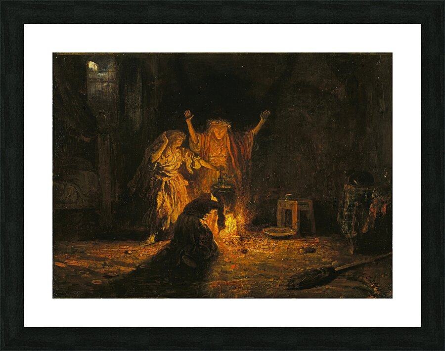The Witches in Macbeth [c. 1841–1842] by Alexandre–Gabriel Decamps [1803–1860] Picture Frame print