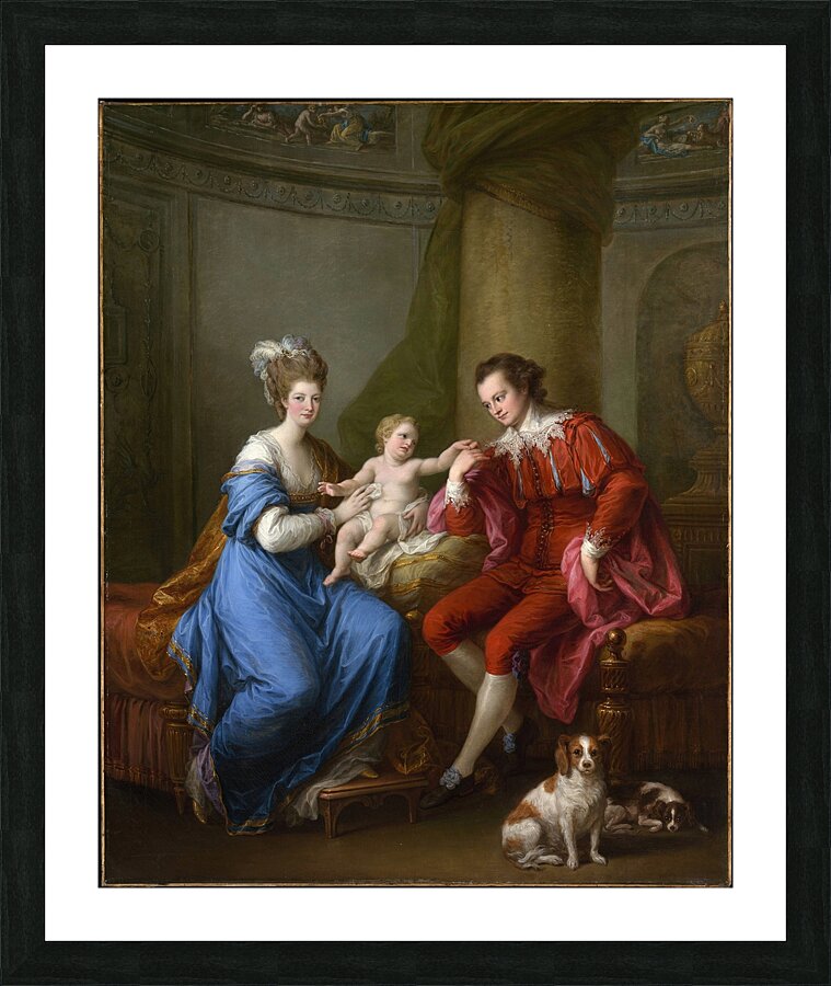 Edward Smith Stanley. Twelfth Earl of Derby. With His First Wife. Lady Elizabeth Hamilton and Their Son. Edward Smith Stanley [ca. 1776] by Angelica Kauffmann [1741–1807] Picture Frame print