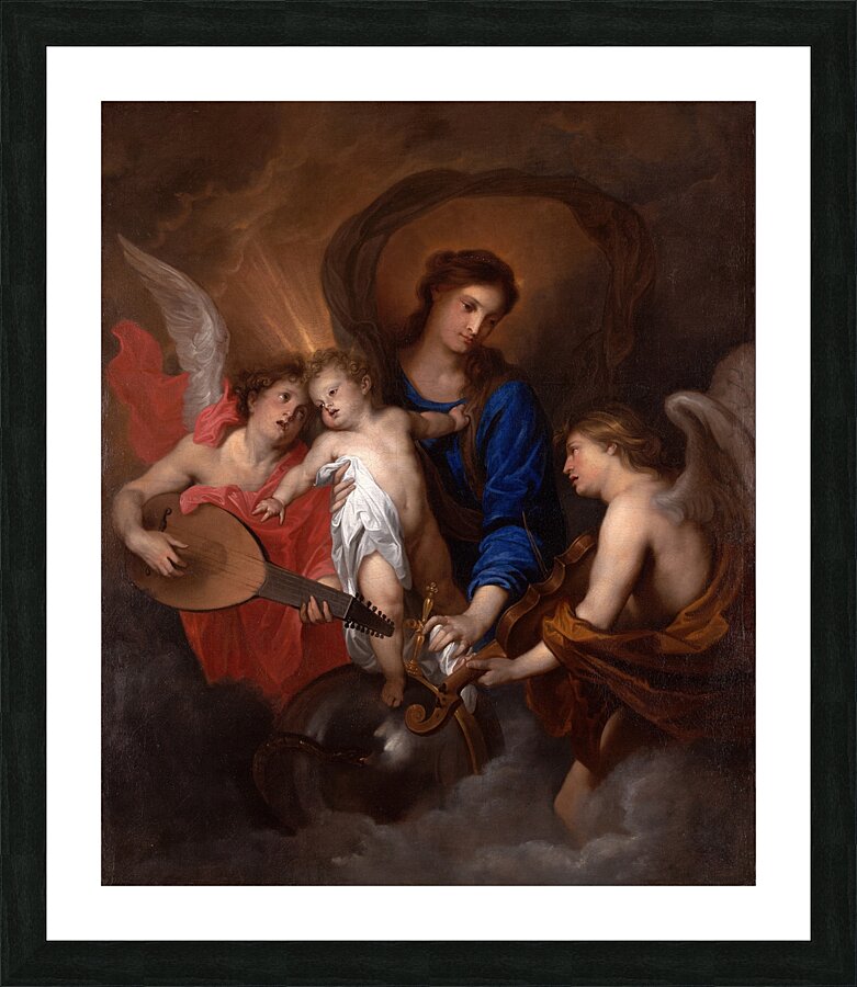 Virgin and Child with Music–Making Angels [ca. 1630] by Anthony van Dyck [1599–1641] Picture Frame print