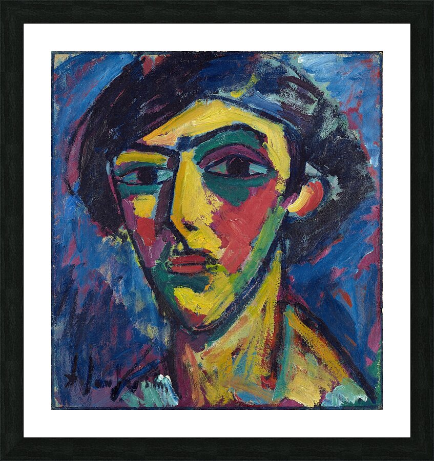 Head Of A Youth [1911] by Alexej von Jawlensky [1864–1941] Picture Frame print