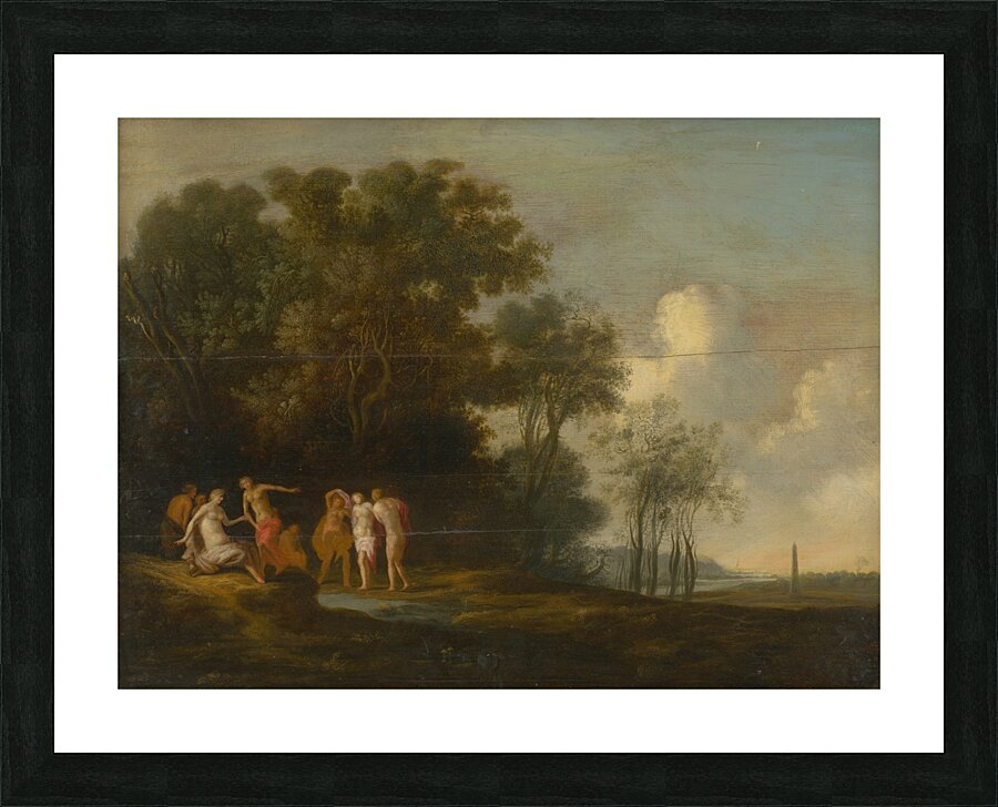 Diana and Callisto [1635–1645] by Dirck Dalens [1600–1676] Picture Frame print