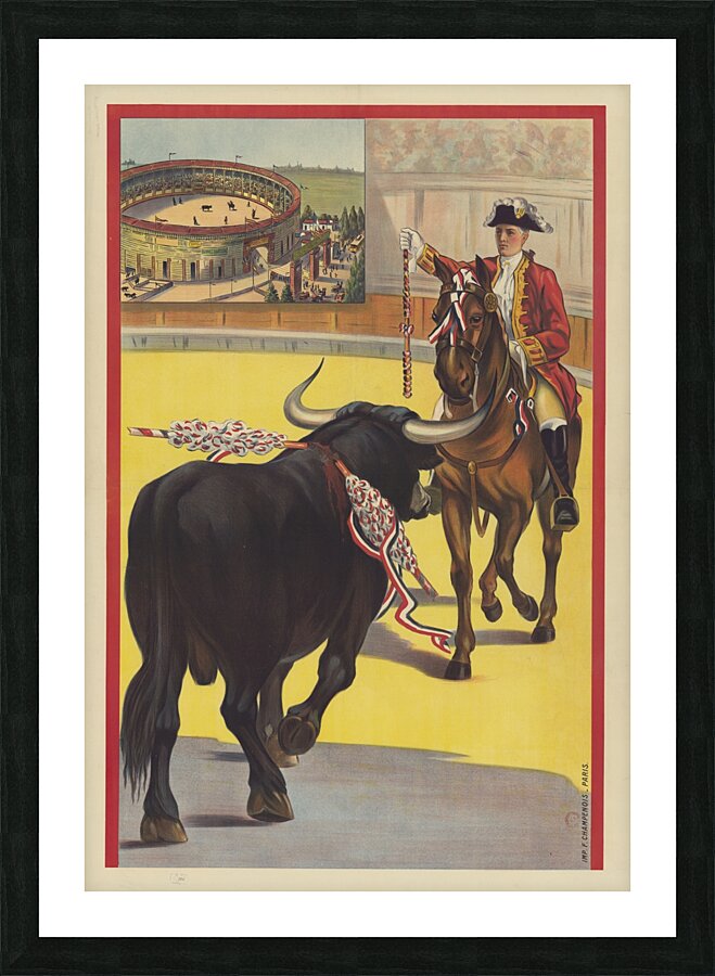 Toros en Toulouse [1914] by Imp. F. Champenois [19th–20th century] Picture Frame print