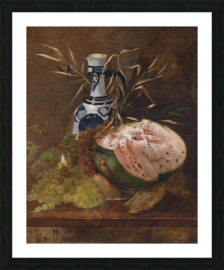 Früchtestillleben Mit Melone by Carl Von Merode [1853–1909] Picture Frame print