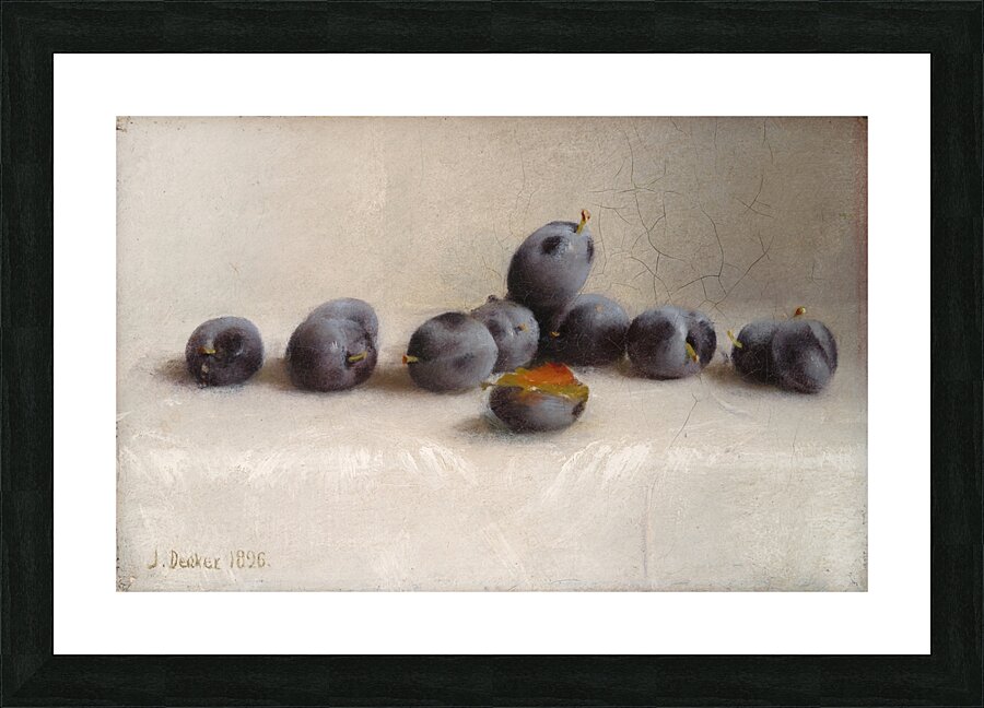 Twelve Plums [1896] by Joseph Decker [1853–1924] Picture Frame print