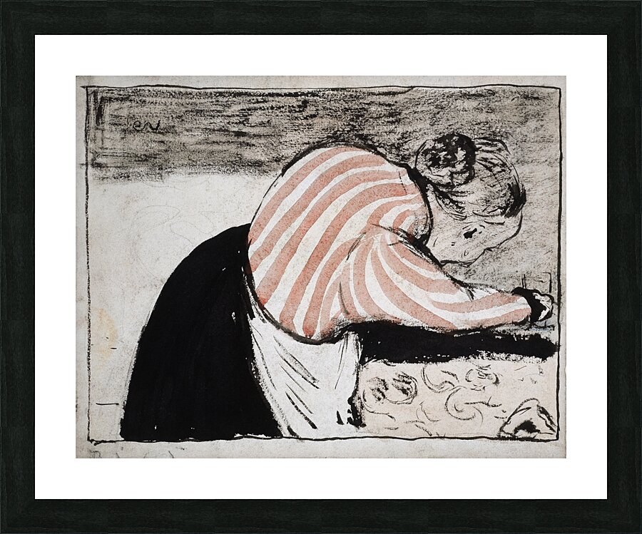 Old woman setting the table by Édouard Vuillard [1868–1940] Picture Frame print