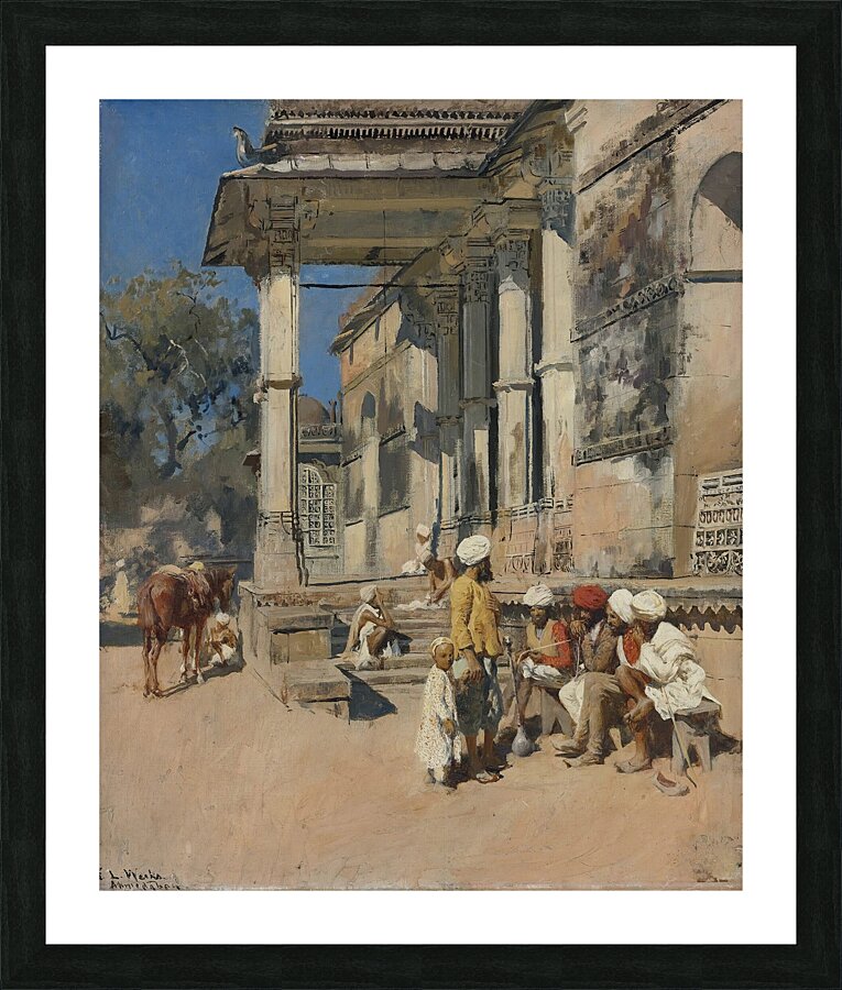 Portico Of A Mosque. Ahmedabad by Edwin Lord Weeks [1849–1903] Picture Frame print
