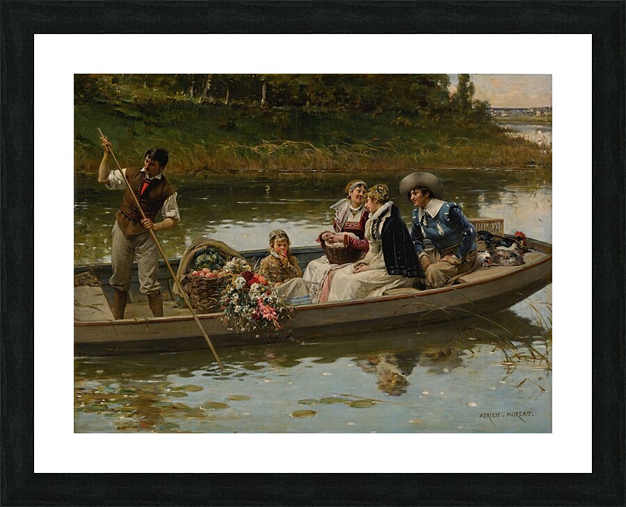 Return from market by Adrien Moreau [1843–1906] Picture Frame print