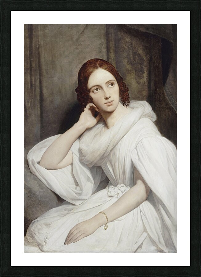 Portrait of Sophie Marin. Widow of Lieutenant General Baudrand by Ary Scheffer [1795–1858] Picture Frame print