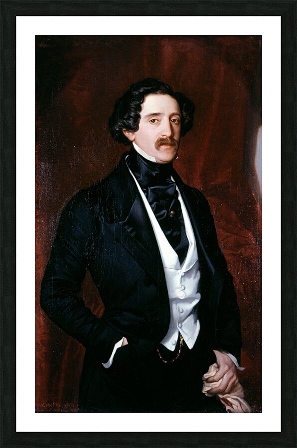 Portrait d’Edouard Caillard [1847] by Victor–Louis Mottez [1809–1897] Picture Frame print