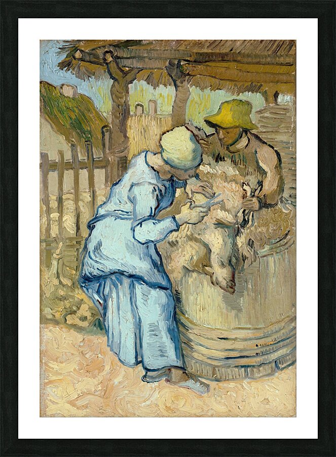 The Sheep–Shearer [After Millet] by Vincent van Gogh [1853–1890] Picture Frame print