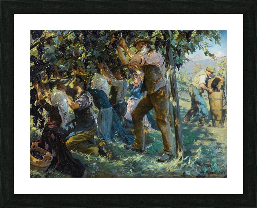 Wine Harvest In The Tyrol [1901] by Peder Severin Krøyer [1851–1909] Picture Frame print