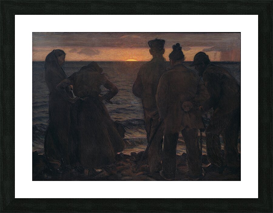 The Old People by the Beach [1903] by Richard Bergh [1858–1919] Picture Frame print
