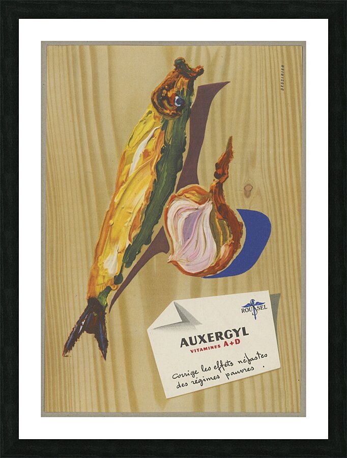 Auxergyl [1910–1950] by Laboratoires du docteur Roussel [20th Century] Picture Frame print